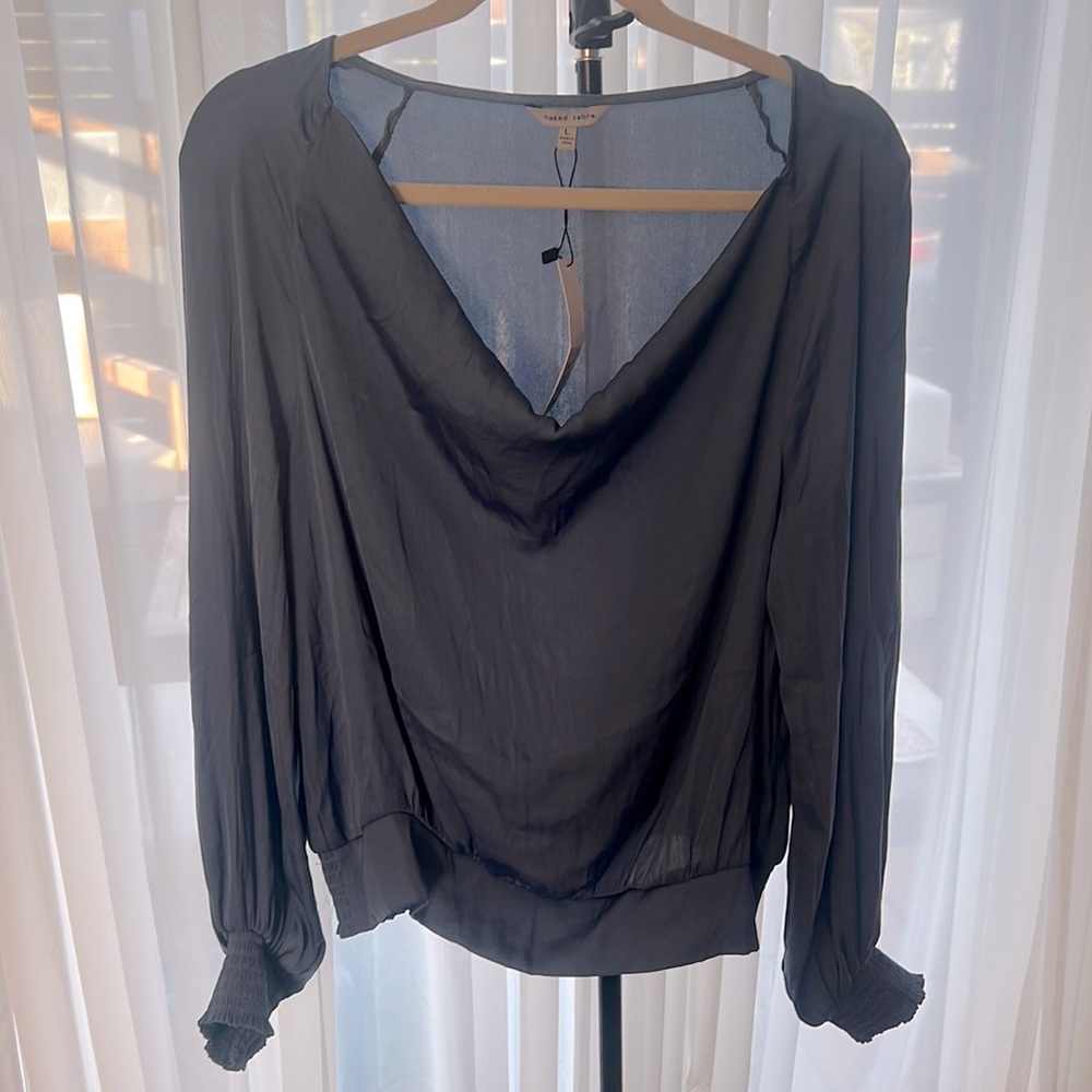 Silky blue lightweight blouse ✨